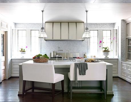 kitchen island with two bench stools | Cavanaugh Design Group | digsdigs