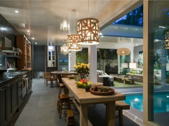 Outdoor living area adjacent to kitchen | Cavanaugh Design Group